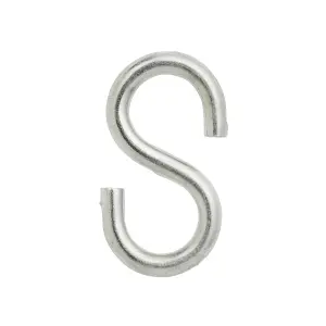 Diall Zinc-plated Steel S-hook (H)30mm, Pack of 6