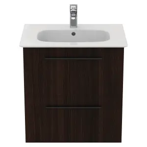 Ideal Standard i.life A Standard Matt Coffee Oak effect Wall-mounted Bathroom Vanity unit (H) 630mm (W) 600mm