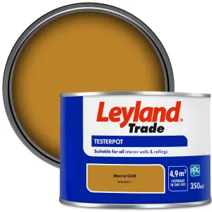 Leyland Trade Vinyl Matt Walls & Ceilings Emulsion Paint Mecca Gold (PPG1209-7) 350ml Tester