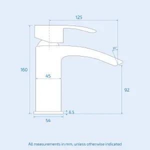 Nes Home Arke Contemporary Basin Sink Chrome Mono Mixer Tap + Waste