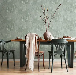 Galerie Heritage Green Woodland Wallpaper Roll