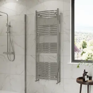 Right Radiators 1600x600 mm Curved Heated Towel Rail Radiator Bathroom Ladder Warmer Chrome