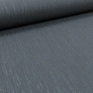 Grandeco Plain Black Charcoal Crystal Metallic Glitter Textured Vinyl Wallpaper