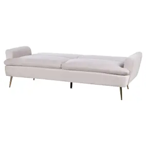 Sofa Bed VETTRE Light Beige Velvet