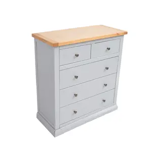 Loreo 5 Drawer Chest of Drawers Brass Knob