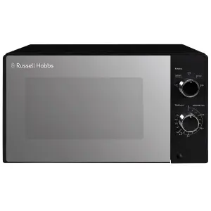 Russell Hobbs Manual Microwave 20 Litre 800W 5 Power Levels, Timer and Defrost, Easy Clean Black RHM2027B