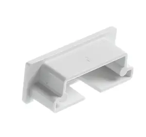 MK White 40mm x 16mm Trunking end cap