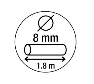 Smith & Locke Steel Cable lock (L)1.8m (Dia)8mm, Pack of 3