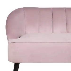 3 Seater Velvet Sofa Pink ALSVAG