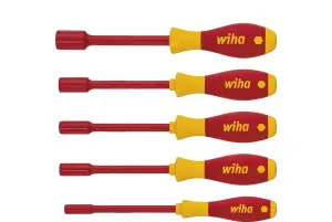 Wiha Hexagon Screwdriver Nut Driver 5pcs VDE Electrician 5.5mm To 13mm 29466