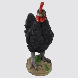 Edmonson Bird Animals Weather Resistant Polyresin Garden Statue Black / 26cm H x 22cm W x 15cm D