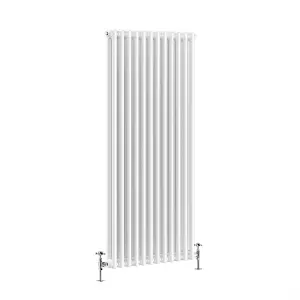 Right Radiators 1500x560 mm Vertical Traditional 2 Column Cast Iron Style Radiator White