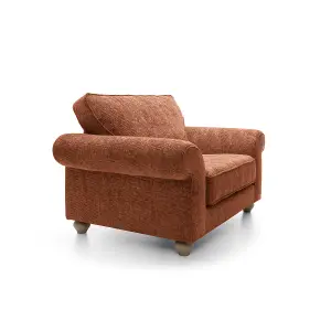 Ingrid Collection Cuddle Chair in Burnt Orange