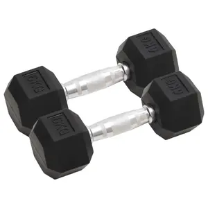 Dumbbells Set 2 pcs 12 kg Cast Iron Fitness Gym Essential