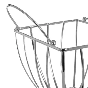 Essentials by Premier Asa Chrome Fruit Basket with Round Handle