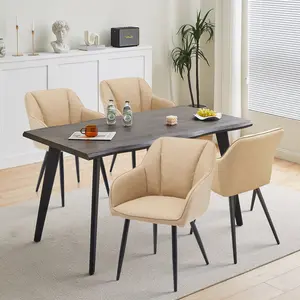 Bulhary Rectangular Dining Table Brown / H75 x L140 x W78cm