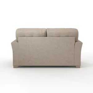 Hartley Beige 2 Seater Sofa Full Back Tufted Cushions