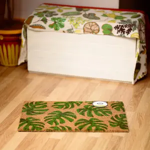 Coco & Coir Door Mats Indoor Outdoor Non Slip Monstera Plant Design Entrance Welcome Mat 40cm x 60cm MY MONSTERA