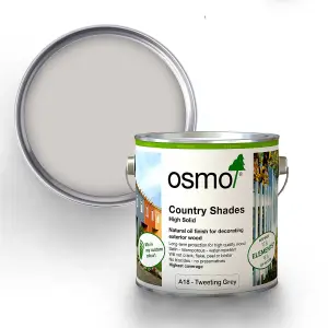 Osmo Country Shades Opaque Natural Oil based Wood Finish for Exterior A18 Tweeting Grey 2.5L