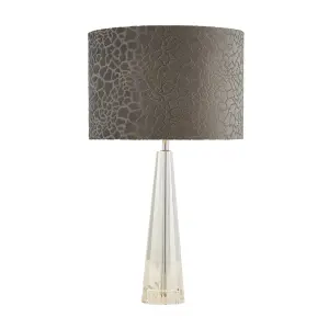 Litecraft Rafael Clear 1 Light Glass Table Lamp