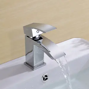 Nes Home Arke Modern Chrome Cloakroom Basin Mono Mixer Tap