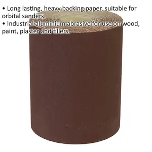 Aluminium Abrasive Production Sanding Roll - 115mm x 10m - Extra Fine 180 Grit