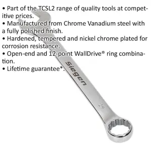 Durable 29mm Hardened Steel Combination Spanner - Chrome Vanadium Polished Wrench