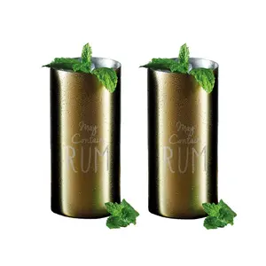 500ml Stainless Steel Highball Glass Set (Set of 2)