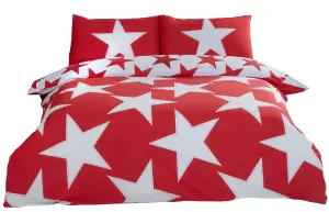 All Stars Starry Red Duvet Cover Set