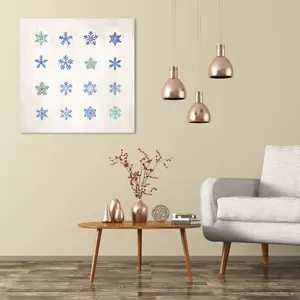 Snowflakes - Wrapped Canvas Print 76.2 cm H x 76.2 cm W x 3.8 cm D