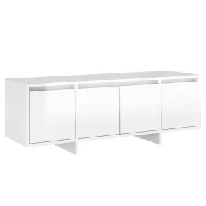 Berkfield TV Cabinet High Gloss White 120x30x40.5 cm Engineered Wood