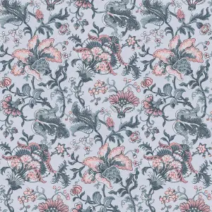 Laura Ashley Portia Pale slate Floral Smooth Wallpaper Sample