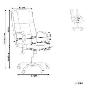 Massage Chair Faux Leather Cream GRANDEUR