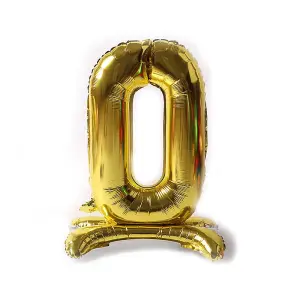 Realmax 0 Number Balloon Gold (One Size)