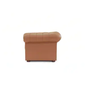 Chesterfield 3 Seater Shelly Saddle Real Leather Sofa Bespoke In Classic Style