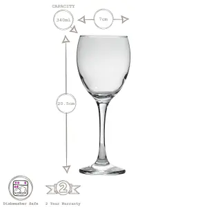 LAV - Venue Red Wine Glasses - 340ml - Pack of 6