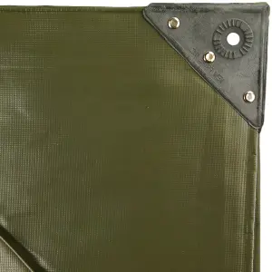 GroundMaster 560gsm Olive Green PVC Tarpaulin (1.3m x 1.9m)