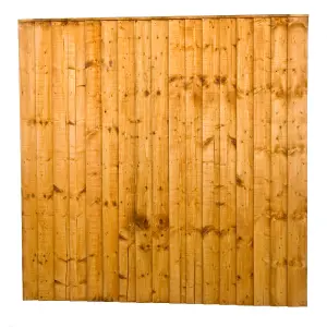 6x3 Feather Edge Pressure Treated Wooden Fence Panel (x5 Panels)