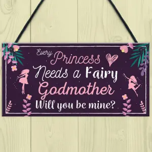 Red Ocean Be My Godmother Thank You Keepsake Christening Godparent Gifts Hanging Plaque Thank You Friendship Gifts