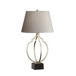 Elstead Grandeur 1 Light Table Lamp Black, Ebonized Silver Leaf, E27