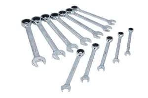 Laser Tools 8511 12pc Ratchet Ring Combination Spanner Set 8-19mm