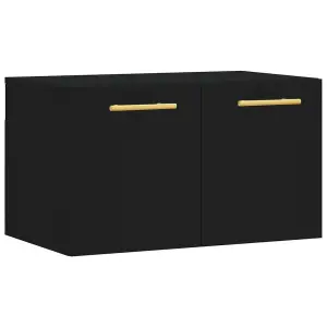 Berkfield Wall Cabinet Black 60x36.5x35 cm Engineered Wood