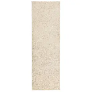 Shaggy Rug PAMPLONA High Pile Modern Gold 80x250 cm