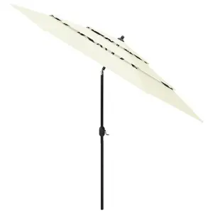 Berkfield 3-Tier Parasol with Aluminium Pole Sand 3 m