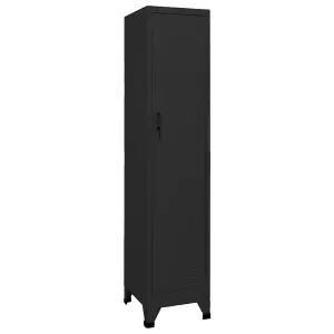 Berkfield Locker Cabinet Black 38x45x180 cm Steel