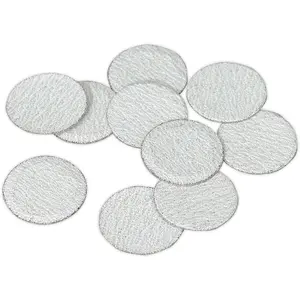 10 Pack of 75mm Hook and Loop Mini Sanding Discs - 60 Grit Aluminium Oxide Sheets for Precision Sanding