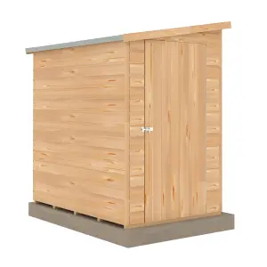 Shire Caldey Pent Shed Single Door 6x4 12mm Shiplap Style A