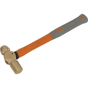 16oz Non-Sparking Ball Pein Hammer with Shock Absorbing Grip