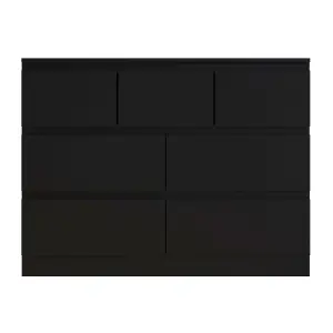 Large 7 Drawer Merchant Chest Sideboard Chest Of Drawers Matt Black