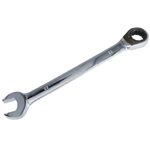 22mm Ratchet Combination Spanner Metric Wrench 72 Teeth Ring Open Ended